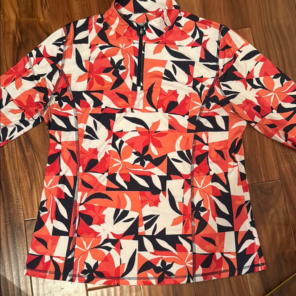 Callaway Women's Long Sleeve Top - Red and Black Floral